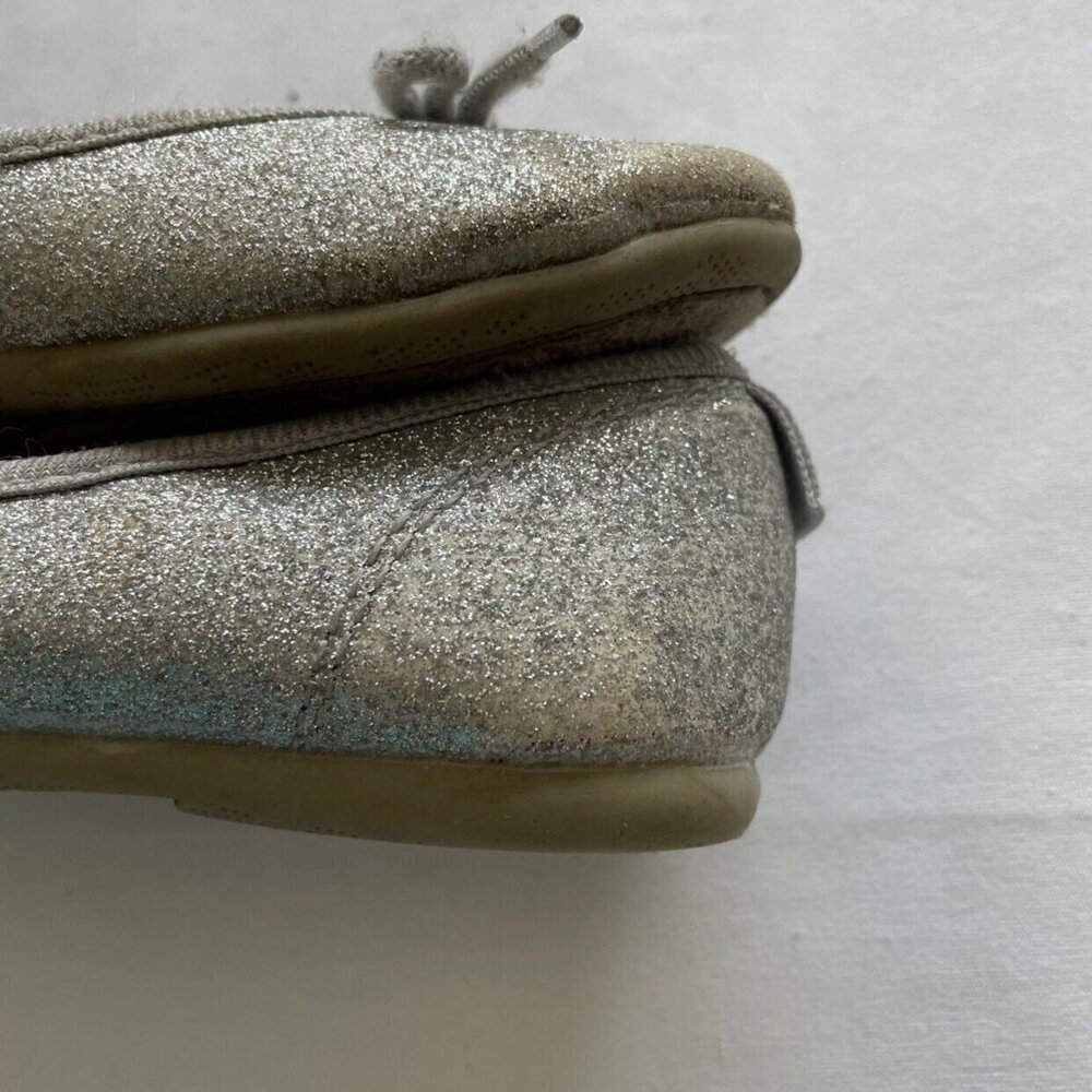 Carter's Silver Glitter Ballet Flats Size 8 - Picture 5 of 10